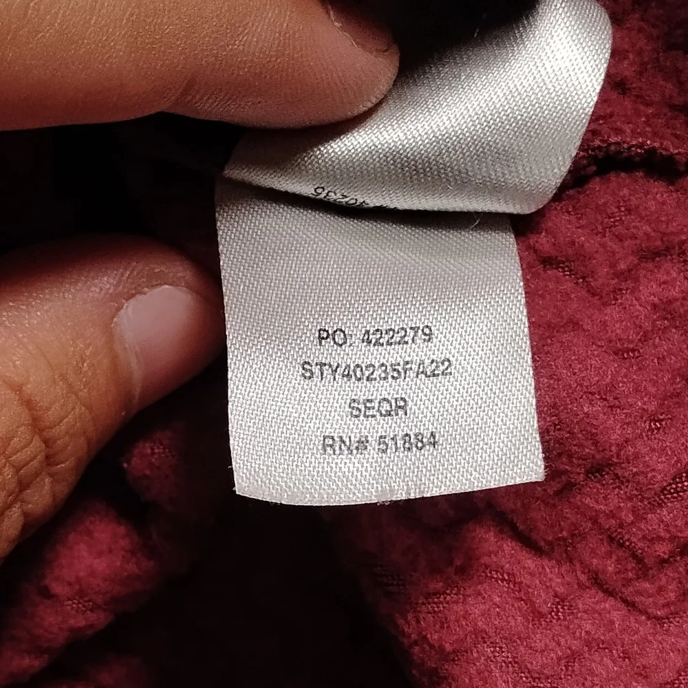 Patagonia Men's R1 Air Crew Neck Fleece Pullover Sweater Size L Burgundy Red